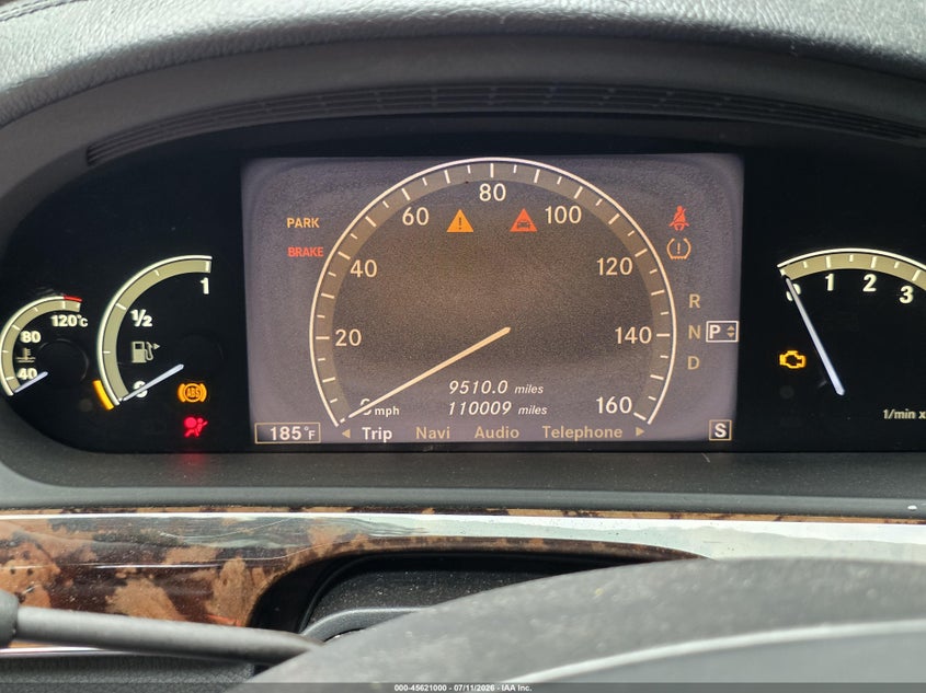 2009 Mercedes-benz S class VIN WDDNG86X79A265158 IAAI salvage auction — BIO HAZARD, Clear-Dealer Only (West Virginia), sold $375 on 2026-07-28 (photo 7)