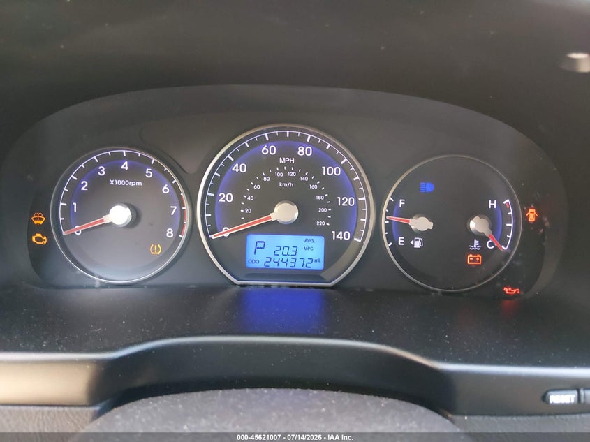 2012 Hyundai Santa fe VIN 5XYZG3AB6CG114961 IAAI salvage auction — NORMAL WEAR, Clear (Virginia), sold $625 on 2026-07-30 (photo 7)