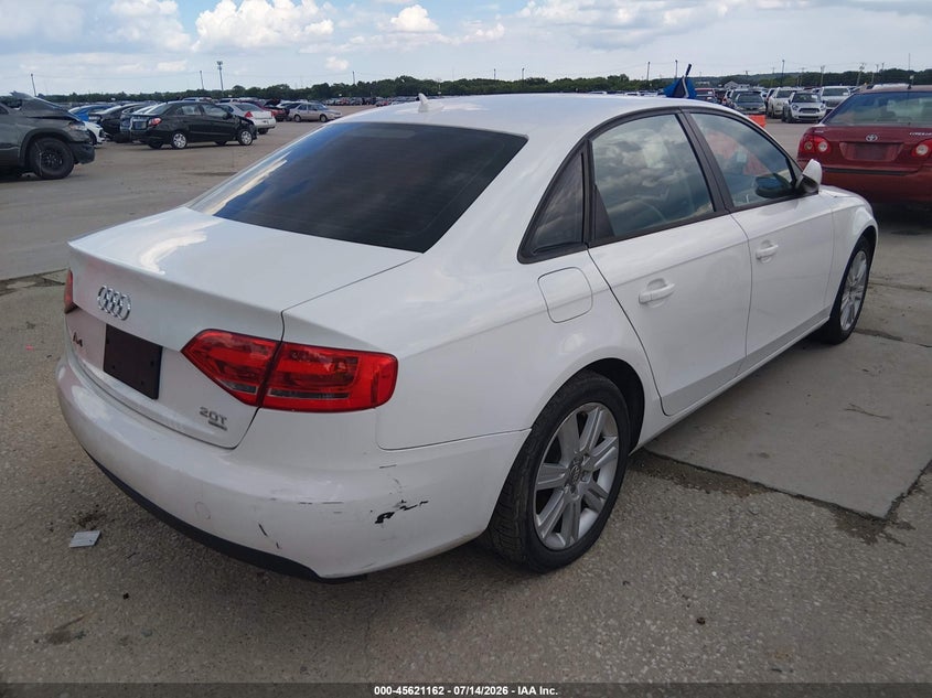 2012 Audi A4 VIN WAUBFAFL5CN005861 IAAI salvage auction — NORMAL WEAR, Original (Texas), sold $500 on 2026-08-03 (photo 4)