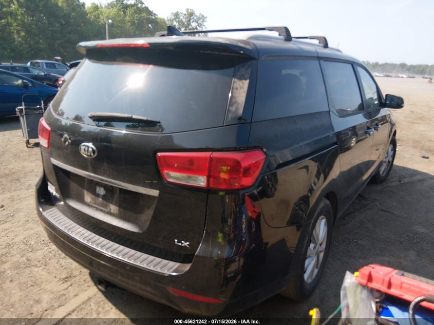 2016 Kia SEDONA VIN KNDMB5C16G6148089 IAAI salvage auction — NORMAL WEAR, Clear (Maryland), sold $800 on 2026-07-29 (photo 4)