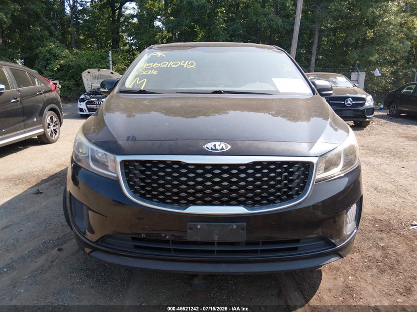 2016 Kia SEDONA VIN KNDMB5C16G6148089 IAAI salvage auction — NORMAL WEAR, Clear (Maryland), sold $800 on 2026-07-29 (photo 6)