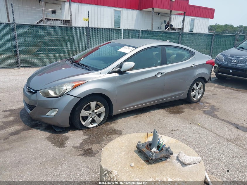 2012 Hyundai Elantra VIN KMHDH4AE3CU236081 IAAI salvage auction — FRONT & REAR, Salvage Title, sold $1,350 on 2026-08-02 (photo 2)