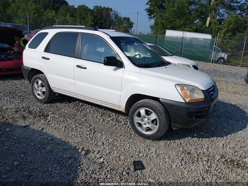 2007 Kia Sportage VIN KNDJF724X77311741 IAAI salvage auction — NORMAL WEAR, Original (West Virginia), sold $800 on 2026-07-29 (photo 1)