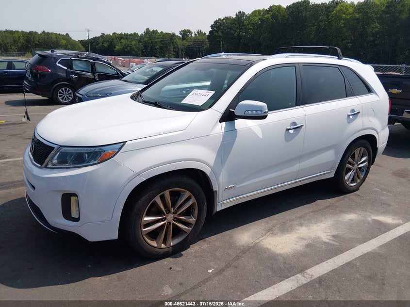 2015 Kia Sorento VIN 5XYKWDA7XFG609643 IAAI salvage auction — NORMAL WEAR, Clear (North Carolina), sold $1,300 on 2026-07-29 (photo 2)
