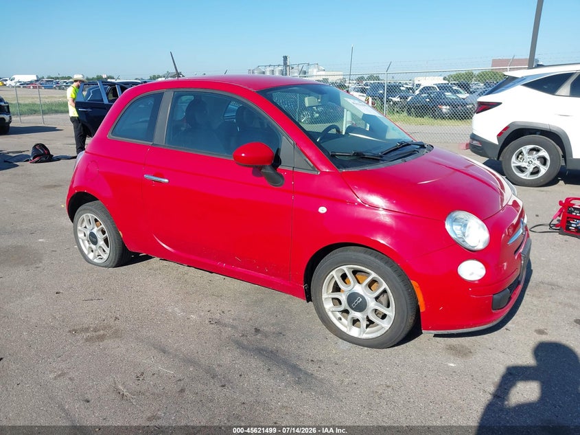 2013 Fiat 500 VIN 3C3CFFAR2DT628683 IAAI salvage auction — WATER/FLOOD, Parts Only Bos (Minnesota), sold $300 on 2026-08-10 (photo 1)