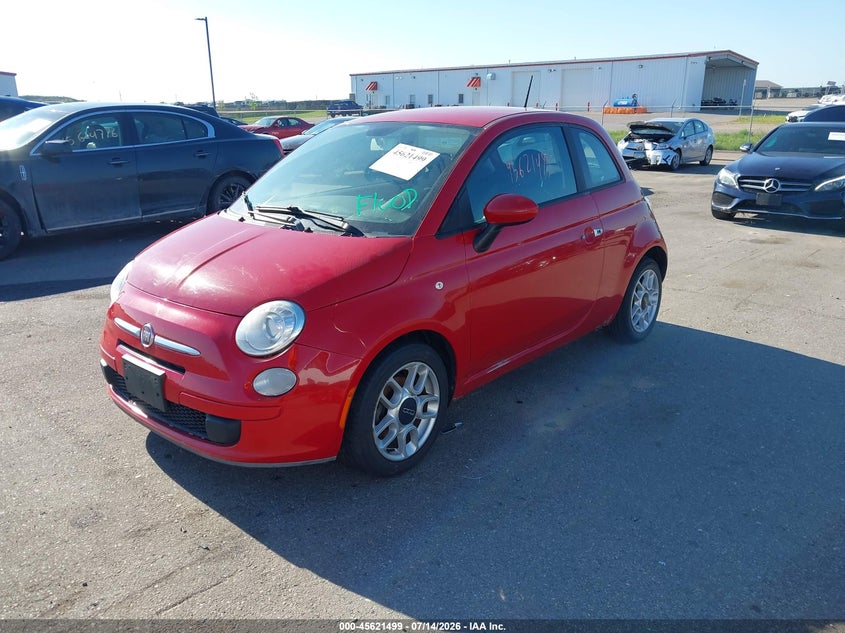 2013 Fiat 500 VIN 3C3CFFAR2DT628683 IAAI salvage auction — WATER/FLOOD, Parts Only Bos (Minnesota), sold $300 on 2026-08-10 (photo 2)