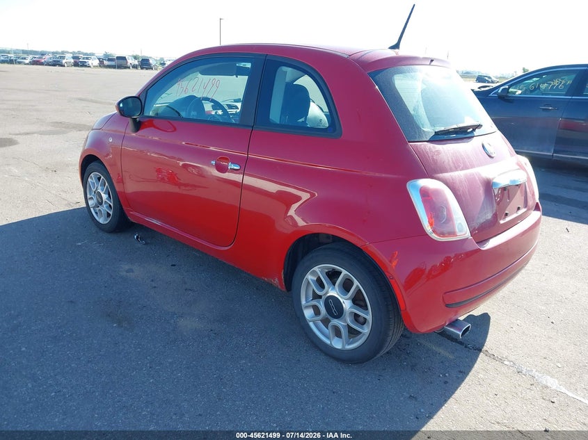 2013 Fiat 500 VIN 3C3CFFAR2DT628683 IAAI salvage auction — WATER/FLOOD, Parts Only Bos (Minnesota), sold $300 on 2026-08-10 (photo 3)