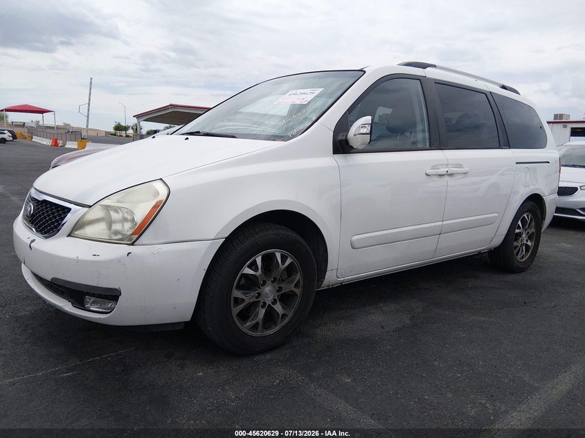 2014 Kia SEDONA VIN KNDMG4C71E6546890 IAAI salvage auction — NORMAL WEAR, Clear (Nevada), sold $25 on 2026-07-17 (photo 2)