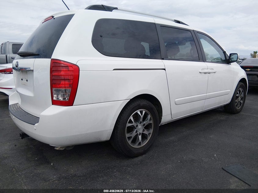 2014 Kia SEDONA VIN KNDMG4C71E6546890 IAAI salvage auction — NORMAL WEAR, Clear (Nevada), sold $25 on 2026-07-17 (photo 4)
