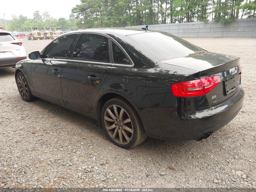 2013 Audi A4 VIN WAUFFAFL7DN045507 IAAI salvage auction — NORMAL WEAR, Clear (New Jersey), sold $450 on 2026-07-29 (photo 3)