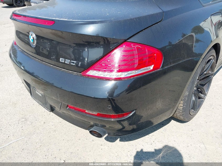 2010 BMW 6 series VIN WBAEA5C5XACV93564 IAAI salvage auction — NORMAL WEAR, Clear (Washington), sold $525 on 2026-07-22 (photo 6)