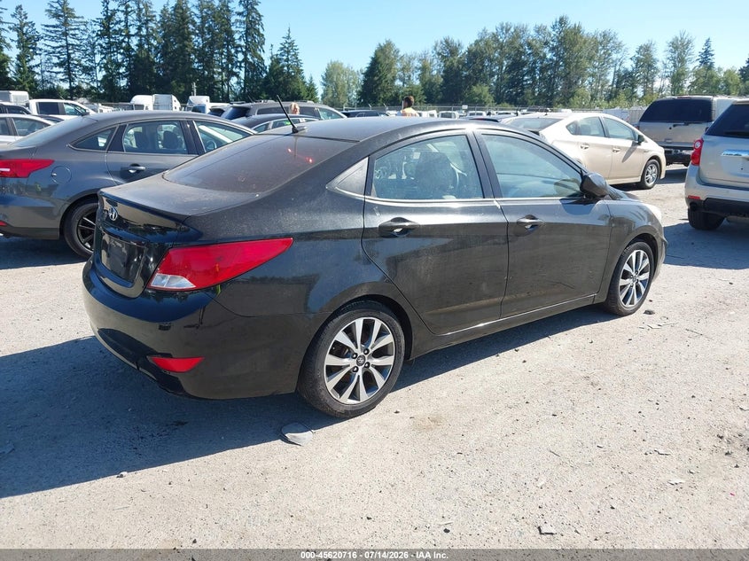 2017 Hyundai Accent VIN KMHCT4AE7HU354460 IAAI salvage auction — NORMAL WEAR, Clear (Washington), sold $1,000 on 2026-07-29 (photo 4)