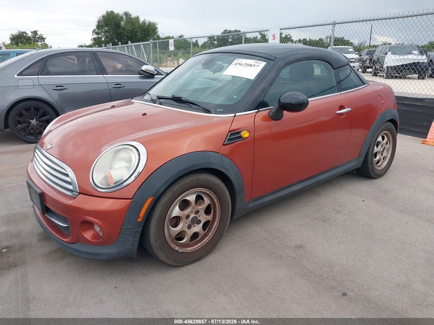 2013 Mini Coupe VIN WMWSX1C58DT507635 IAAI salvage auction — NORMAL WEAR, Clear (Texas), sold $1,200 on 2026-08-06 (photo 2)