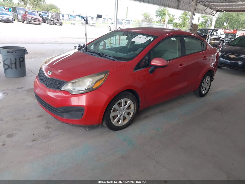 2014 Kia Rio VIN KNADM4A38E6370927 IAAI salvage auction — NORMAL WEAR, Clear (Florida), sold $1,050 on 2026-07-29 (photo 2)