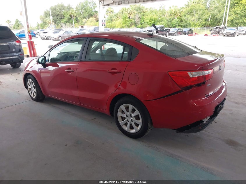 2014 Kia Rio VIN KNADM4A38E6370927 IAAI salvage auction — NORMAL WEAR, Clear (Florida), sold $1,050 on 2026-07-29 (photo 3)