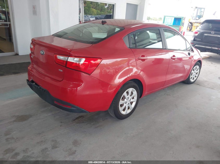 2014 Kia Rio VIN KNADM4A38E6370927 IAAI salvage auction — NORMAL WEAR, Clear (Florida), sold $1,050 on 2026-07-29 (photo 4)