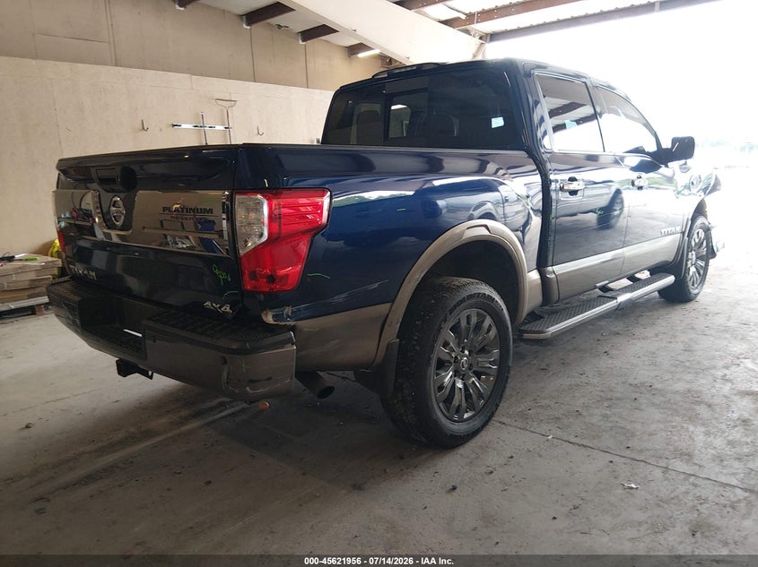 2017 Nissan TITAN VIN 1N6AA1E57HN507923 IAAI salvage auction — RIGHT FRONT, Salvage Title, sold $6,500 on 2026-08-03 (photo 4)