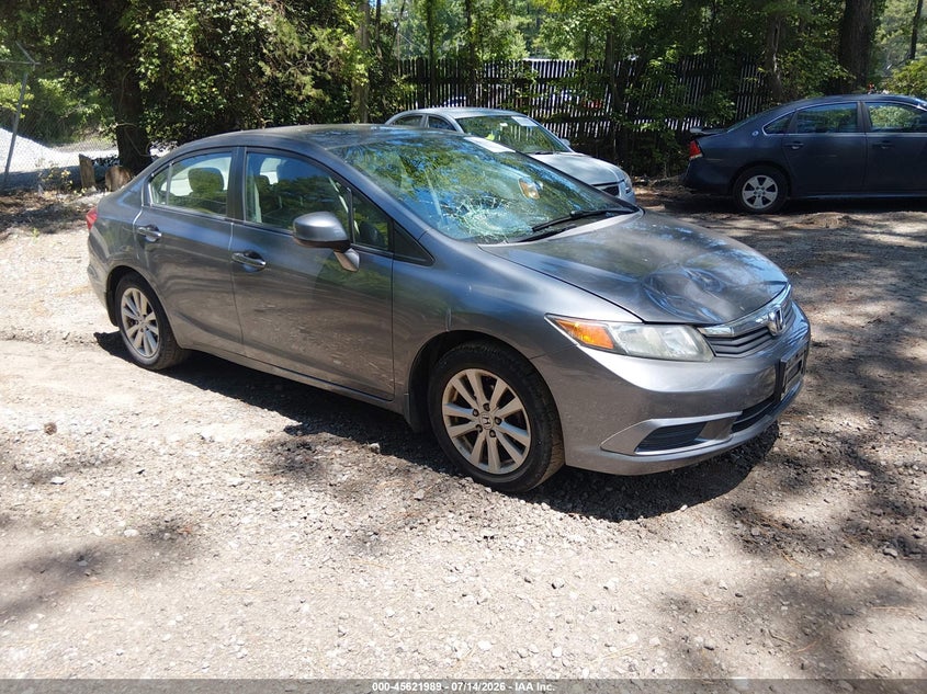 2012 Honda Civic VIN 19XFB2F90CE047871 IAAI salvage auction — FRONT END, Salvage Title, sold $950 on 2026-07-22 (photo 1)