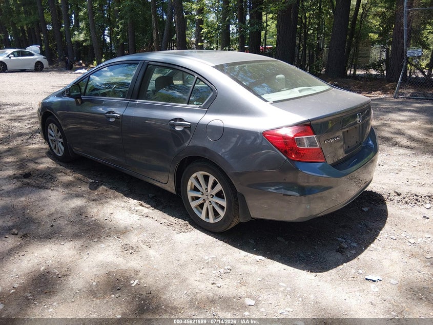 2012 Honda Civic VIN 19XFB2F90CE047871 IAAI salvage auction — FRONT END, Salvage Title, sold $950 on 2026-07-22 (photo 3)