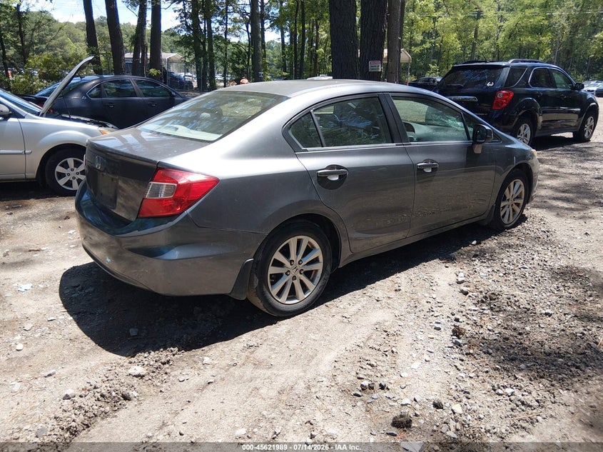 2012 Honda Civic VIN 19XFB2F90CE047871 IAAI salvage auction — FRONT END, Salvage Title, sold $950 on 2026-07-22 (photo 4)