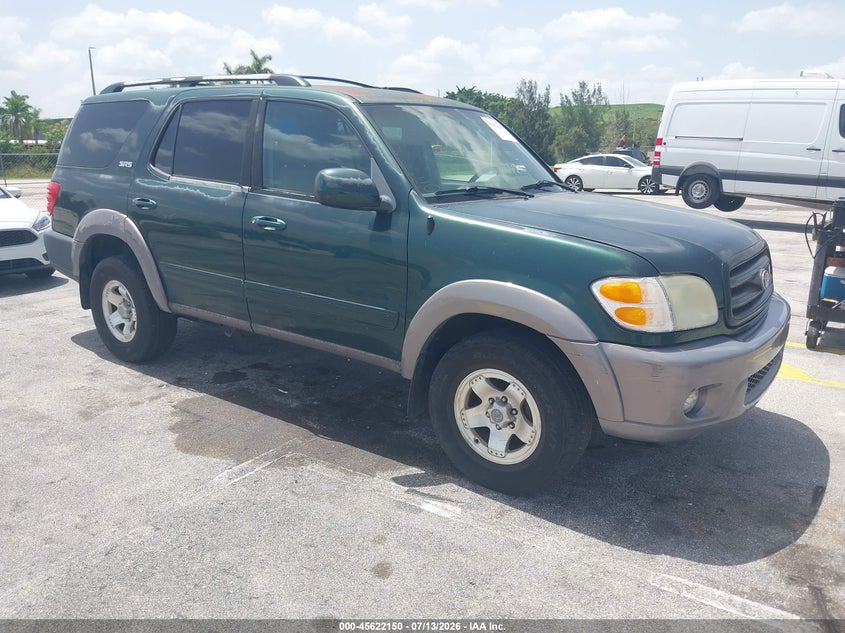 2002 Toyota Sequoia VIN 5TDZT34AX2S119998 IAAI salvage auction — NORMAL WEAR, Clear (Florida), sold $1,625 on 2026-07-16 (photo 1)