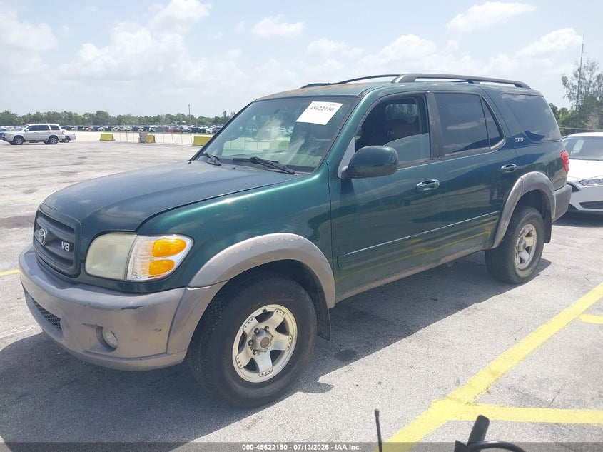 2002 Toyota Sequoia VIN 5TDZT34AX2S119998 IAAI salvage auction — NORMAL WEAR, Clear (Florida), sold $1,625 on 2026-07-16 (photo 2)