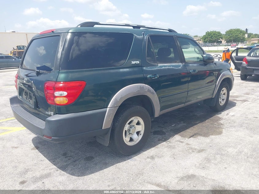 2002 Toyota Sequoia VIN 5TDZT34AX2S119998 IAAI salvage auction — NORMAL WEAR, Clear (Florida), sold $1,625 on 2026-07-16 (photo 4)