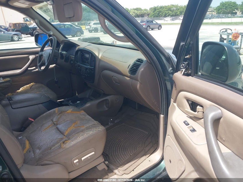 2002 Toyota Sequoia VIN 5TDZT34AX2S119998 IAAI salvage auction — NORMAL WEAR, Clear (Florida), sold $1,625 on 2026-07-16 (photo 5)