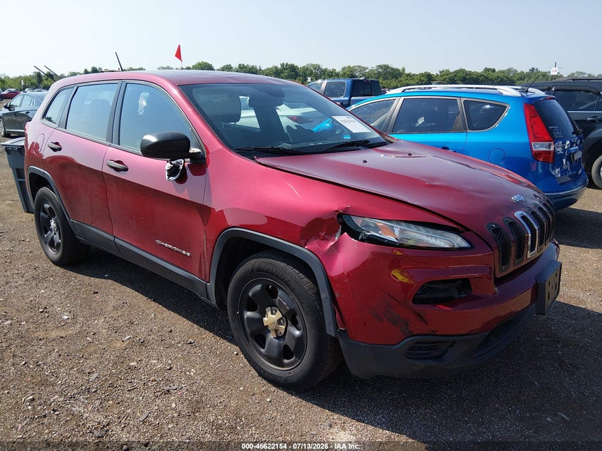 2015 Jeep Cherokee VIN 1C4PJMAB5FW775824 IAAI salvage auction — FRONT END, Salvage Title, sold $900 on 2026-07-25 (photo 1)