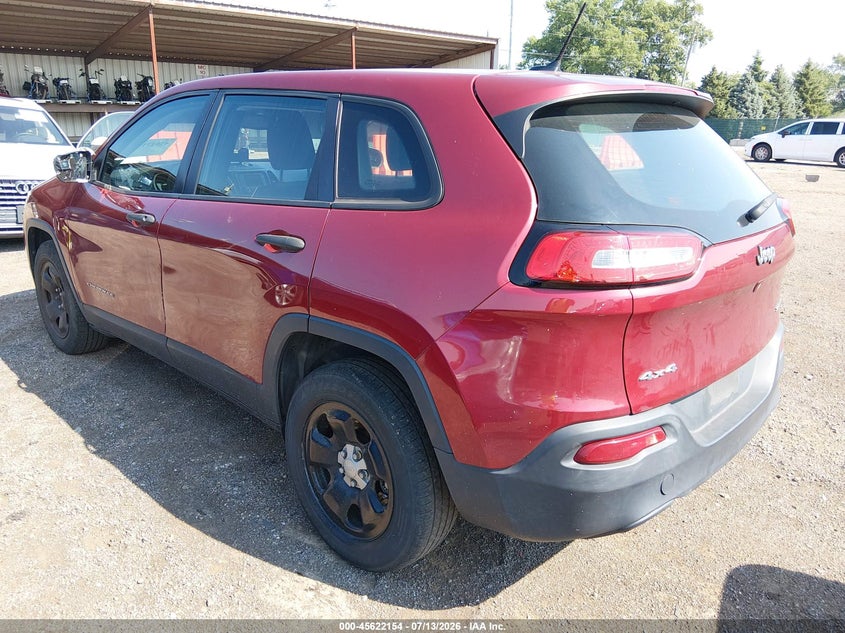 2015 Jeep Cherokee VIN 1C4PJMAB5FW775824 IAAI salvage auction — FRONT END, Salvage Title, sold $900 on 2026-07-25 (photo 3)