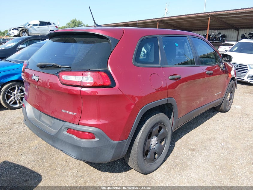 2015 Jeep Cherokee VIN 1C4PJMAB5FW775824 IAAI salvage auction — FRONT END, Salvage Title, sold $900 on 2026-07-25 (photo 4)