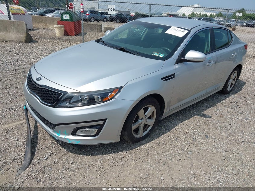 2015 Kia Optima VIN 5XXGM4A76FG505411 IAAI salvage auction — FRONT END, Salvage (Idaho), sold $675 on 2026-08-01 (photo 2)