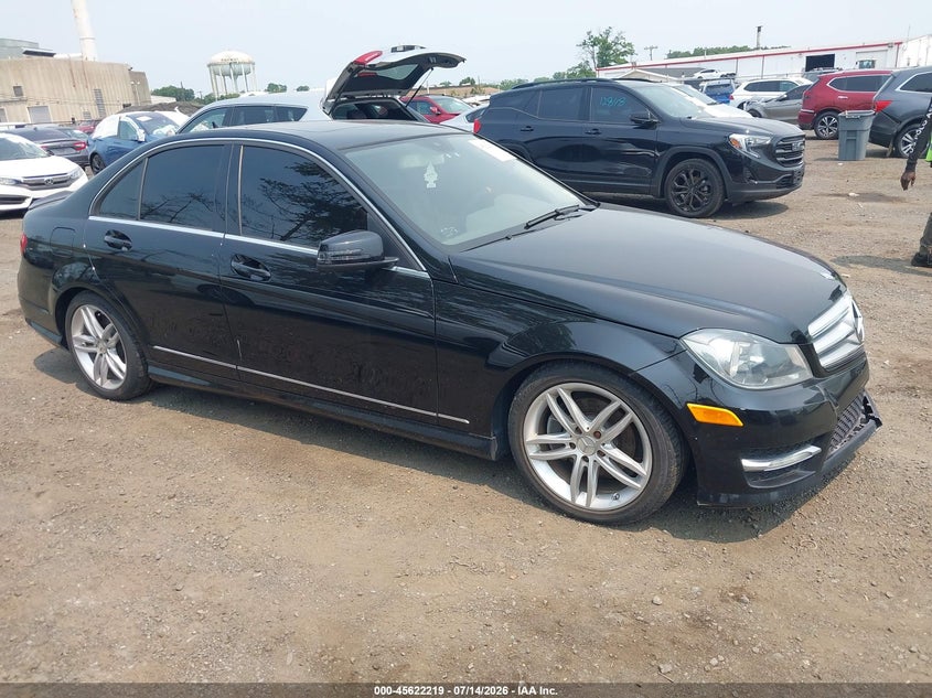 2012 Mercedes-benz C class VIN WDDGF8BB2CR210583 IAAI salvage auction — NORMAL WEAR, Clear (New Jersey), sold $1,750 on 2026-07-27 (photo 1)