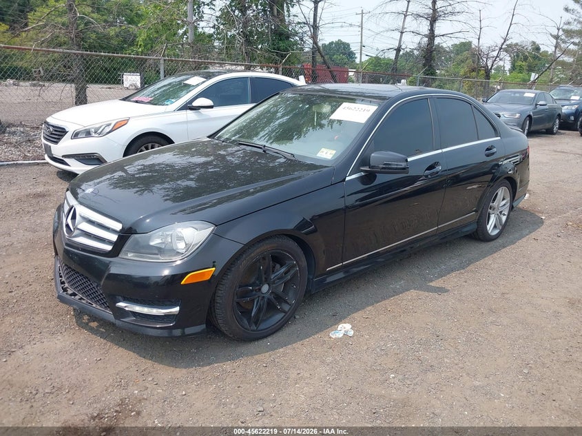 2012 Mercedes-benz C class VIN WDDGF8BB2CR210583 IAAI salvage auction — NORMAL WEAR, Clear (New Jersey), sold $1,750 on 2026-07-27 (photo 2)
