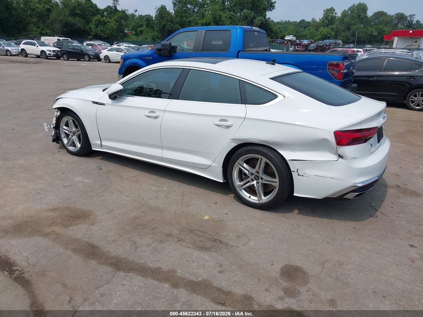 2022 Audi A5 VIN WAUDACF58NA029361 IAAI salvage auction — FRONT END, Salvage Title, sold $10,500 on 2026-08-27 (photo 3)