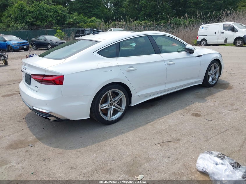 2022 Audi A5 VIN WAUDACF58NA029361 IAAI salvage auction — FRONT END, Salvage Title, sold $10,500 on 2026-08-27 (photo 4)