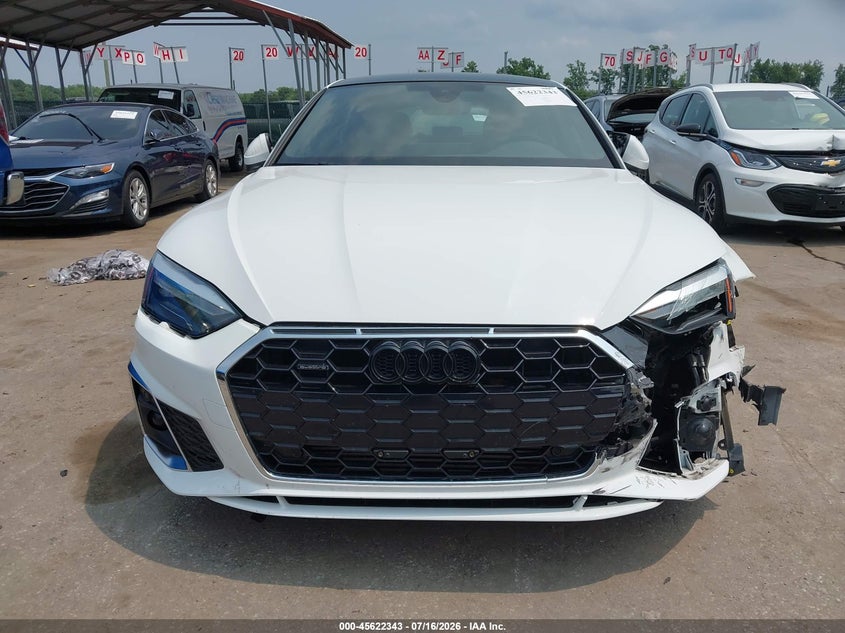 2022 Audi A5 VIN WAUDACF58NA029361 IAAI salvage auction — FRONT END, Salvage Title, sold $10,500 on 2026-08-27 (photo 6)