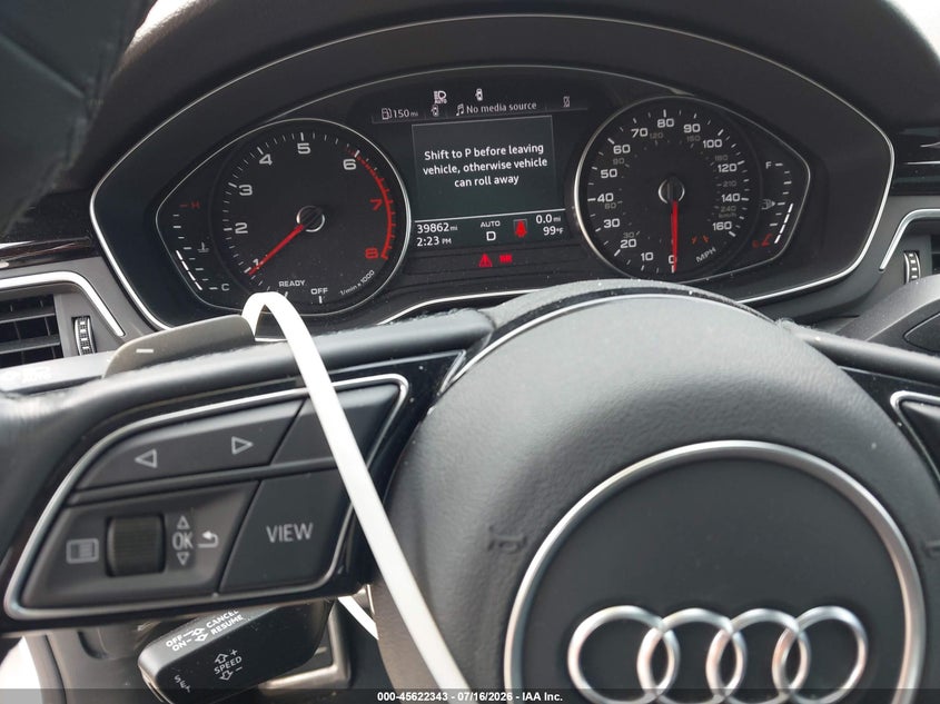 2022 Audi A5 VIN WAUDACF58NA029361 IAAI salvage auction — FRONT END, Salvage Title, sold $10,500 on 2026-08-27 (photo 7)