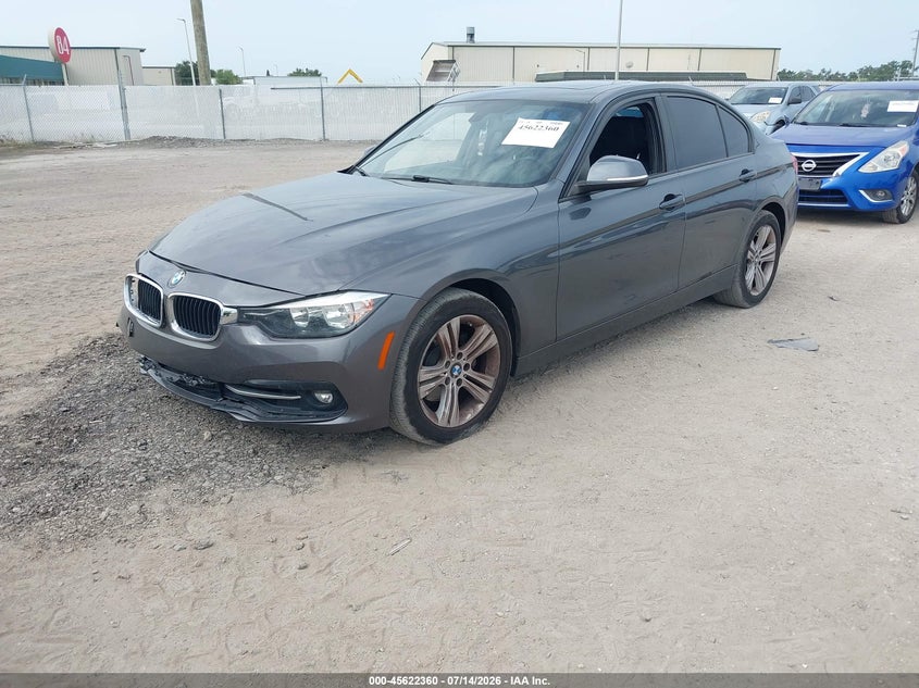 2016 BMW 3er VIN WBA8E9G57GNU30077 IAAI salvage auction — RIGHT FRONT, Salvage Title, sold $2,550 on 2026-08-18 (photo 2)