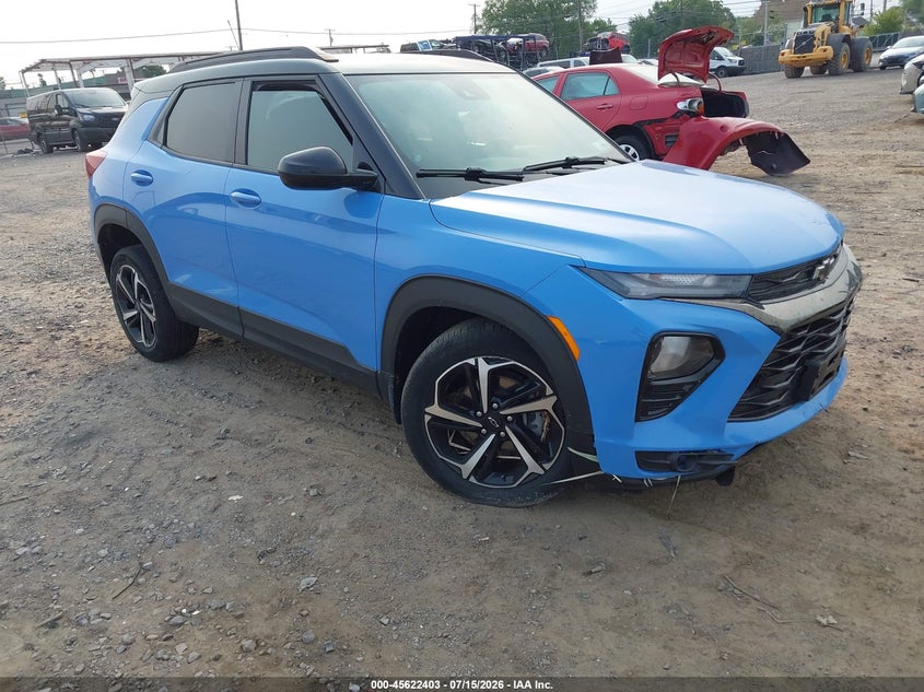 2023 Chevrolet Trailblazer VIN KL79MUSL7PB108623 IAAI salvage auction — FRONT END, Mv-907A (New York), sold $8,000 on 2026-08-02 (photo 1)
