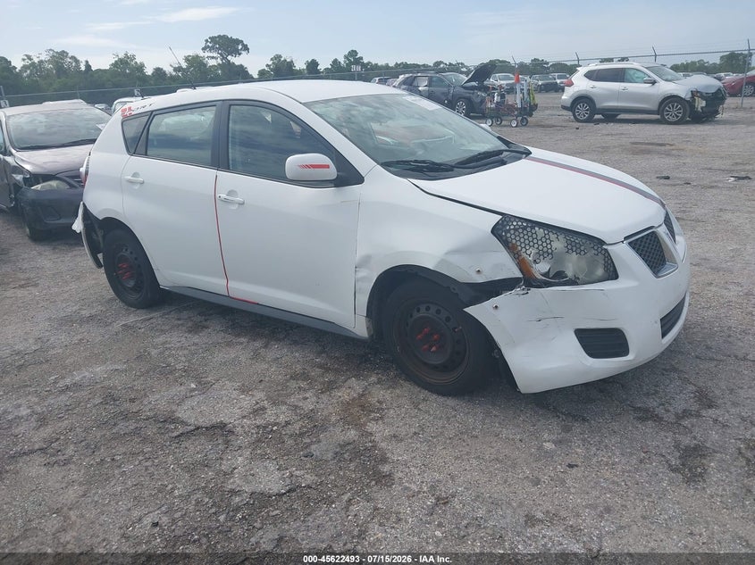 2010 Pontiac Vibe VIN 5Y2SP6E84AZ410206 IAAI salvage auction — FRONT & REAR, Rebuildable (Florida), sold $1,250 on 2026-08-19 (photo 1)