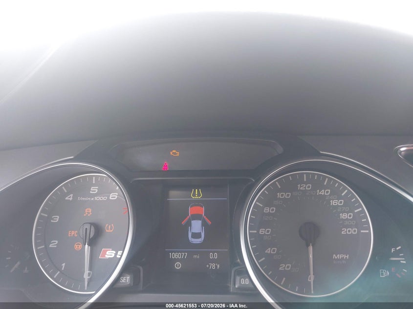 2009 Audi S5 VIN WAURV78T99A036595 IAAI salvage auction — NORMAL WEAR, Clear (Massachusetts), sold $500 on 2026-07-31 (photo 7)