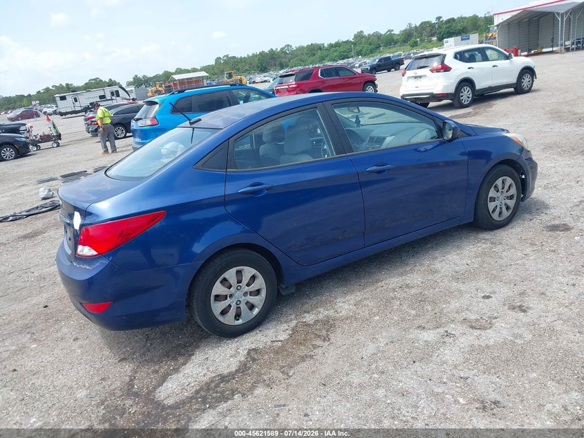 2016 Hyundai Accent VIN KMHCT4AE9GU963385 IAAI salvage auction — NORMAL WEAR, Clear (Montana), sold $25 on 2026-07-24 (photo 4)