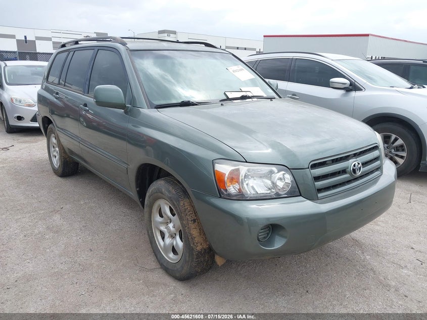 2005 Toyota Highlander VIN JTEDP21A050057821 IAAI salvage auction — NORMAL WEAR, Original (Texas), sold $25 on 2026-07-28 (photo 1)