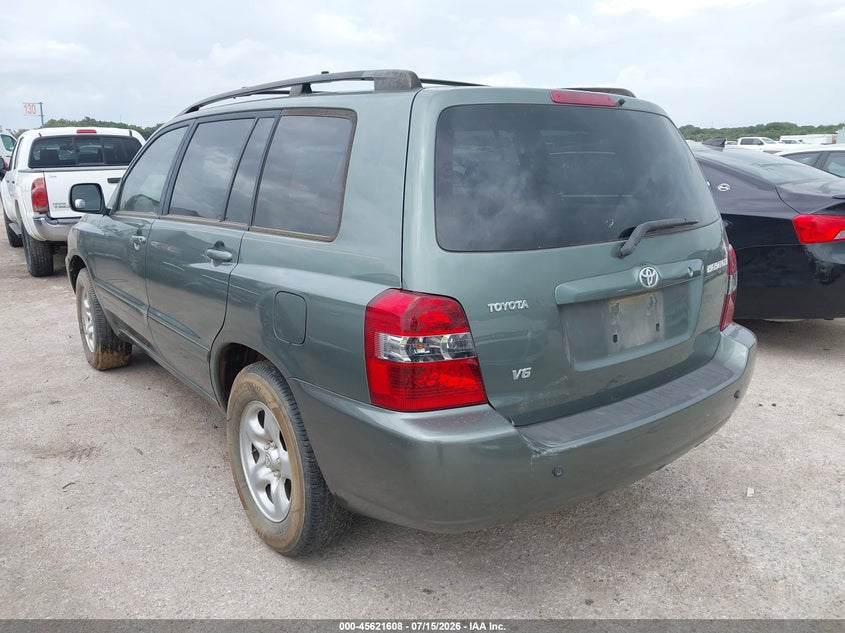 2005 Toyota Highlander VIN JTEDP21A050057821 IAAI salvage auction — NORMAL WEAR, Original (Texas), sold $25 on 2026-07-28 (photo 3)