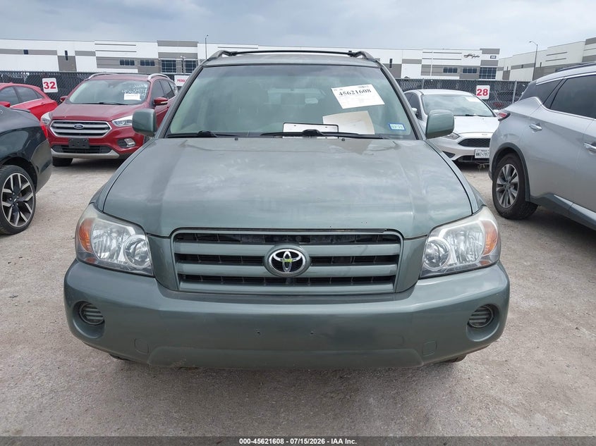 2005 Toyota Highlander VIN JTEDP21A050057821 IAAI salvage auction — NORMAL WEAR, Original (Texas), sold $25 on 2026-07-28 (photo 6)