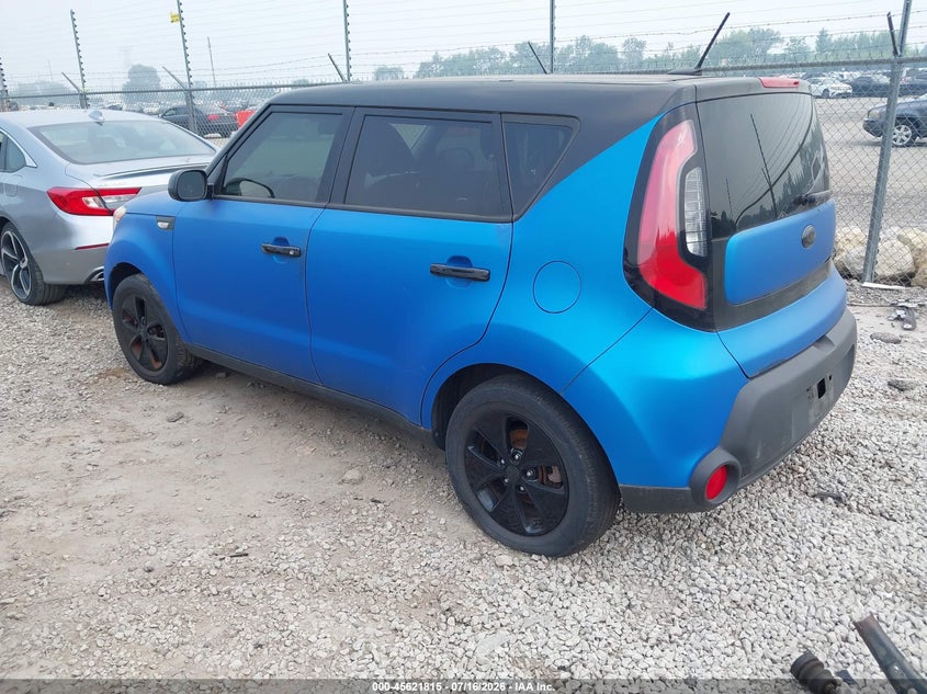 2014 Kia Soul VIN KNDJN2A22E7103243 IAAI salvage auction — NORMAL WEAR, Clear (Illinois), sold $25 on 2026-07-29 (photo 3)