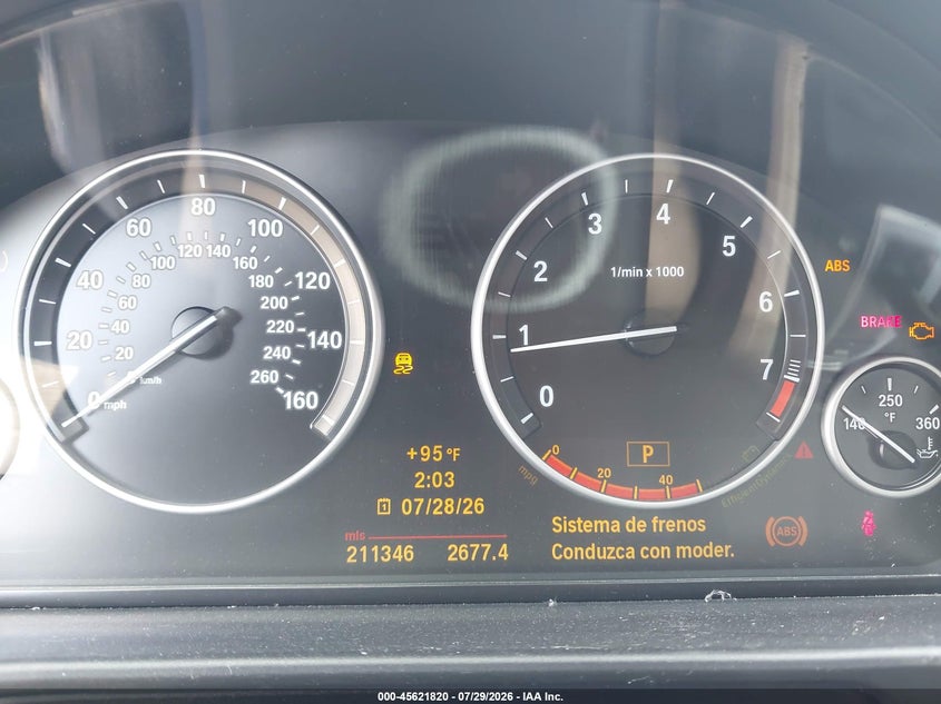 2011 BMW 5 series VIN WBAFR7C5XBC603004 IAAI salvage auction — NORMAL WEAR, Original (Texas), sold $600 on 2026-08-03 (photo 7)