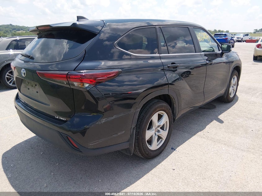 2025 Toyota Highlander VIN 5TDKDRBH1SS584350 IAAI salvage auction — LEFT FRONT, Clear (Missouri), sold $20,100 on 2026-07-23 (photo 4)