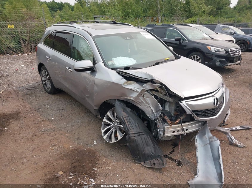 2016 Acura Mdx VIN 5FRYD4H48GB056915 IAAI salvage auction — Unknown, Wait Title, sold $1,100 on 2026-09-05 (photo 1)